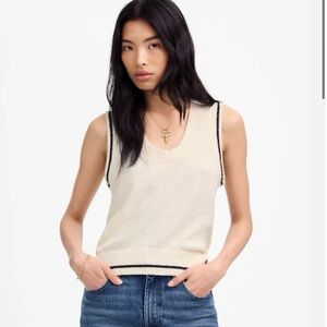 NWOT- Madewell Bouclé-Knit Sweater Tank- Women’s Medium